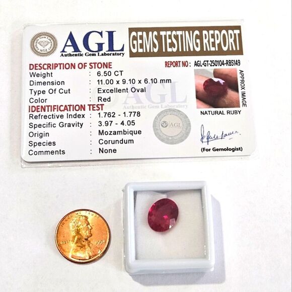 💎Ruby, Big and beautiful, Lab created gem. - Picture 1 of 3